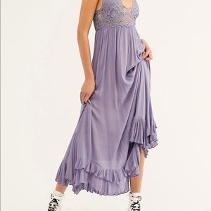 Free People Adella Maxi Slip Dress - Lilac